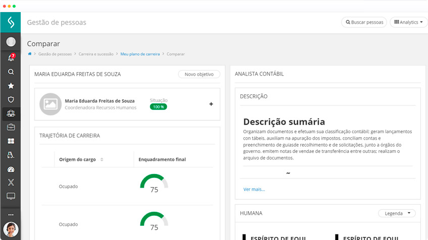 Tela Desenvolvimento e performance