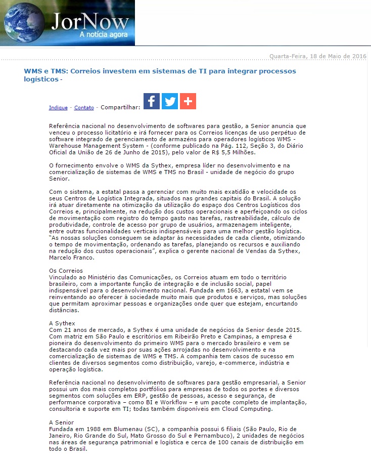 WMS e TMS: Correios investem em sistemas de TI para integrar processos logísticos