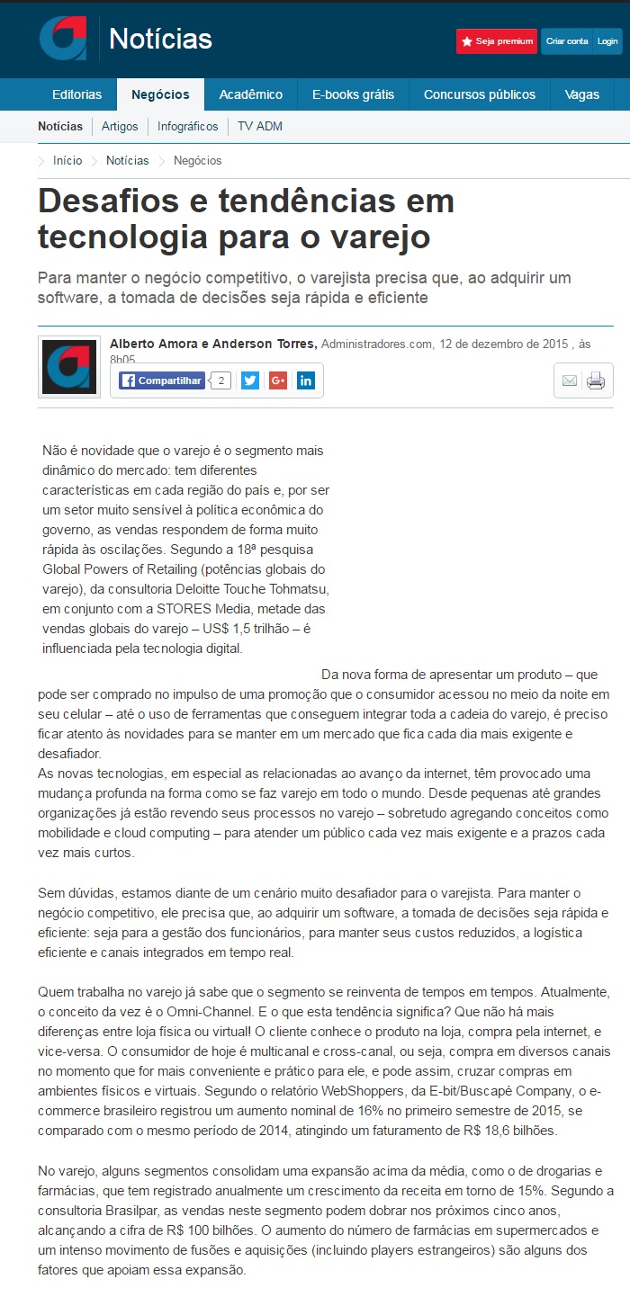Desafios e tendências em tecnologia para o varejo