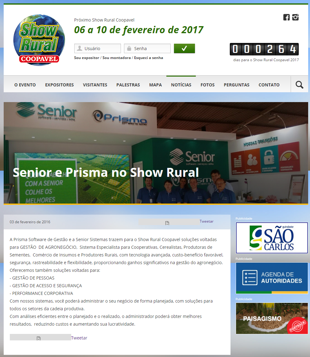 Senior e Prisma no Show Rural