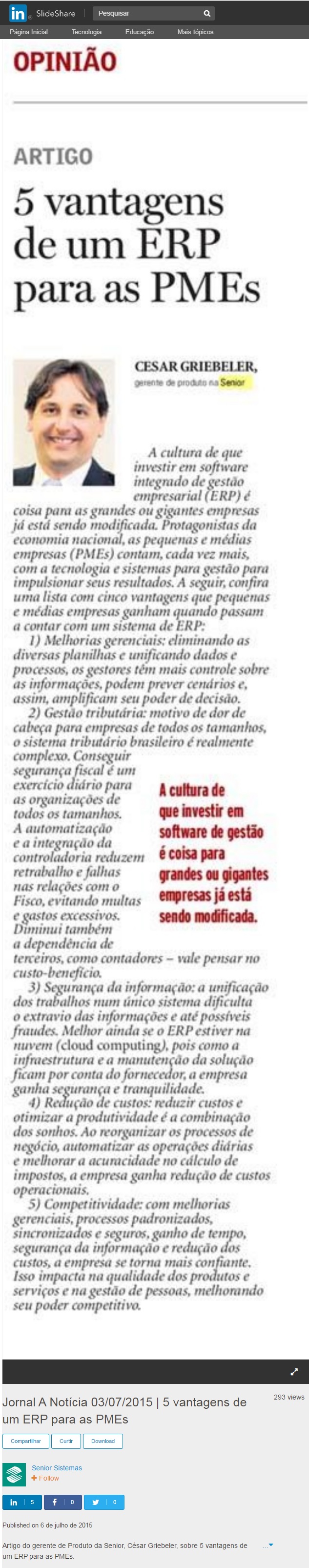 5 vantagens de um ERP para as PMEs