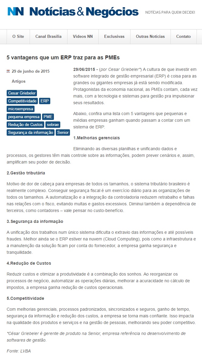 5 vantagens que um ERP traz para as PMEs