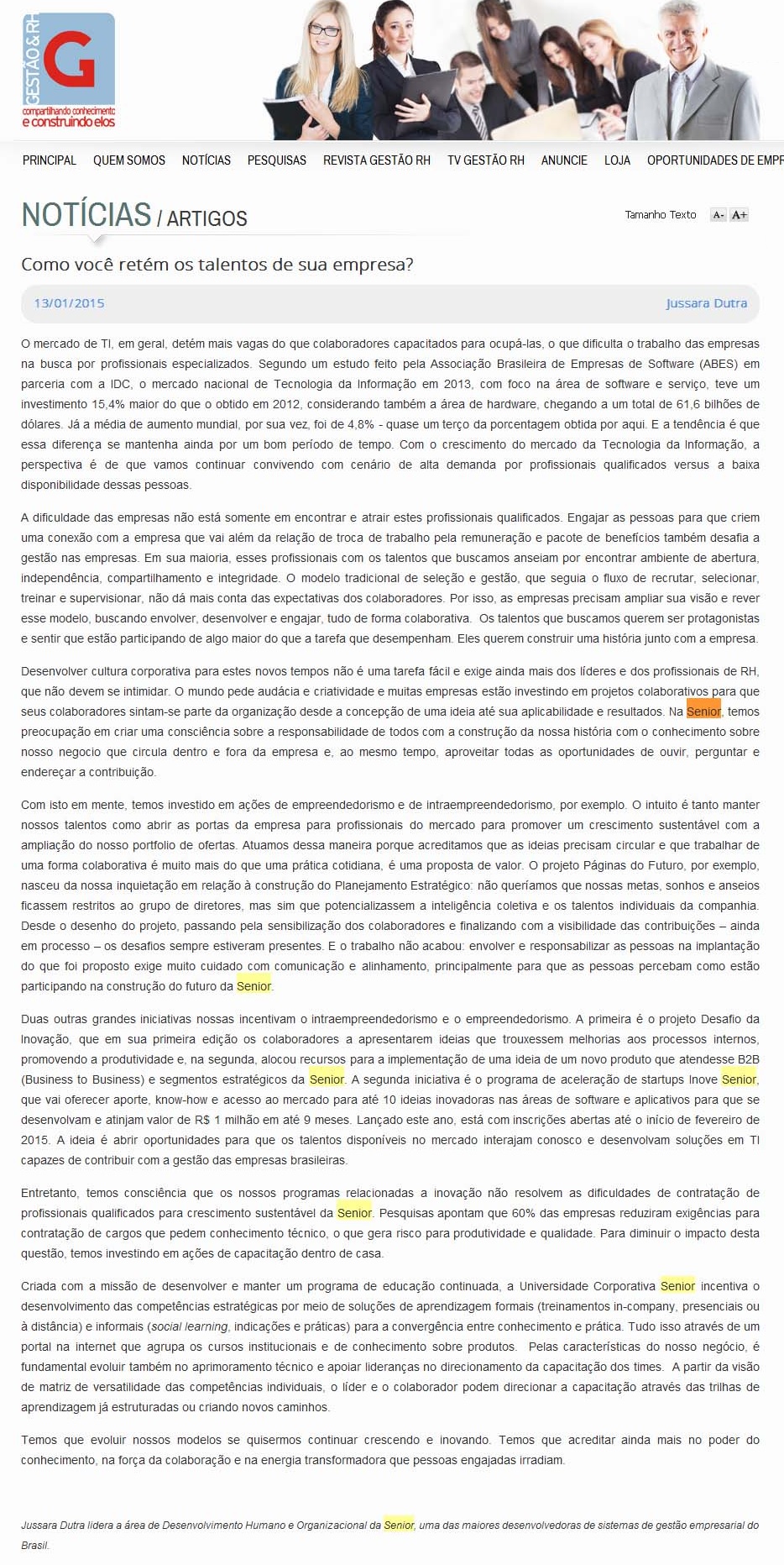 Como você retém os talentos de sua empresa?