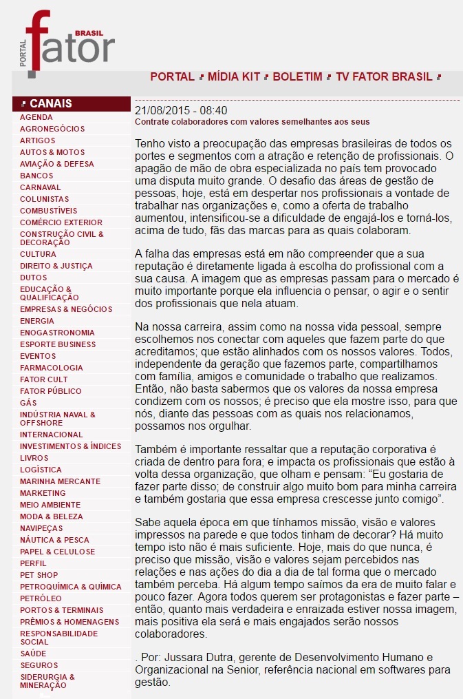 Contrate colaboradores com valores semelhantes aos seus