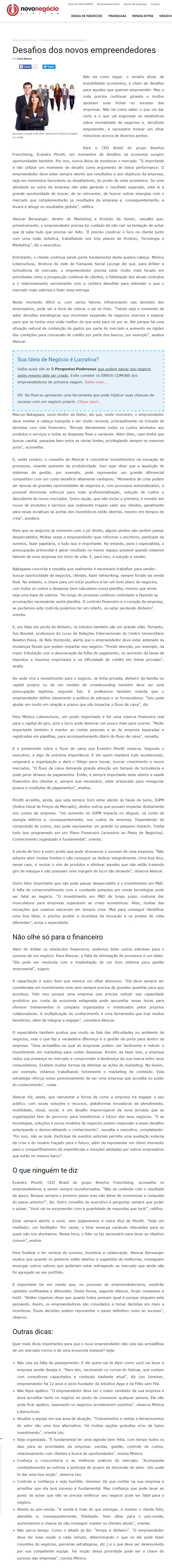 Desafios dos novos empreendedores