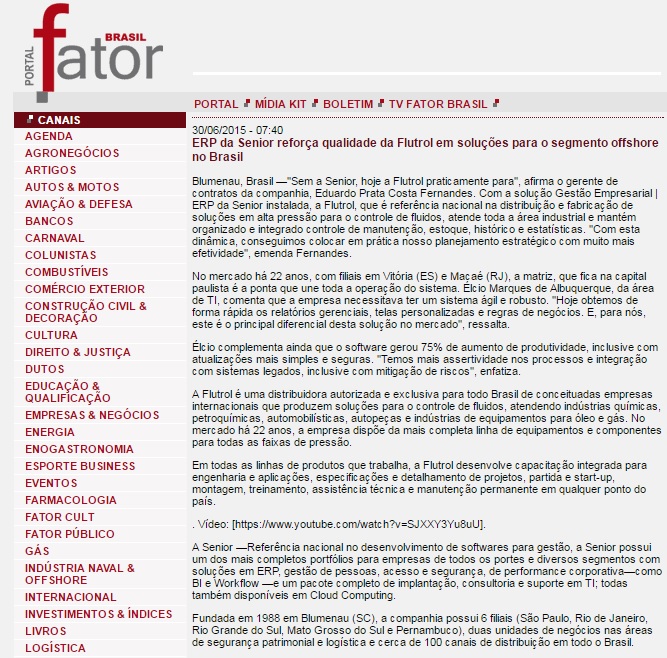 ERP da Senior reforça qualidade da Flutrol em soluções para o segmento offshore no Brasilclique aqui