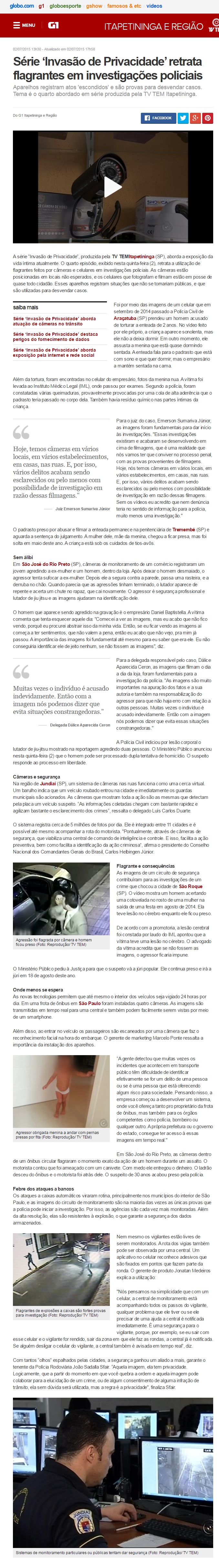 Série ‘Invasão de Privacidade’ retrata flagrantes em investigações policiais