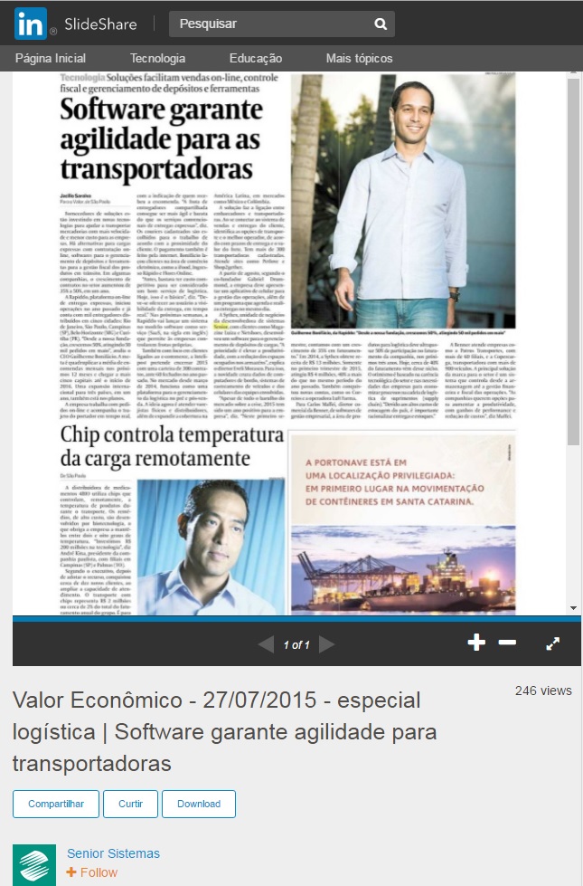 Software garante agilidade para transportadoras