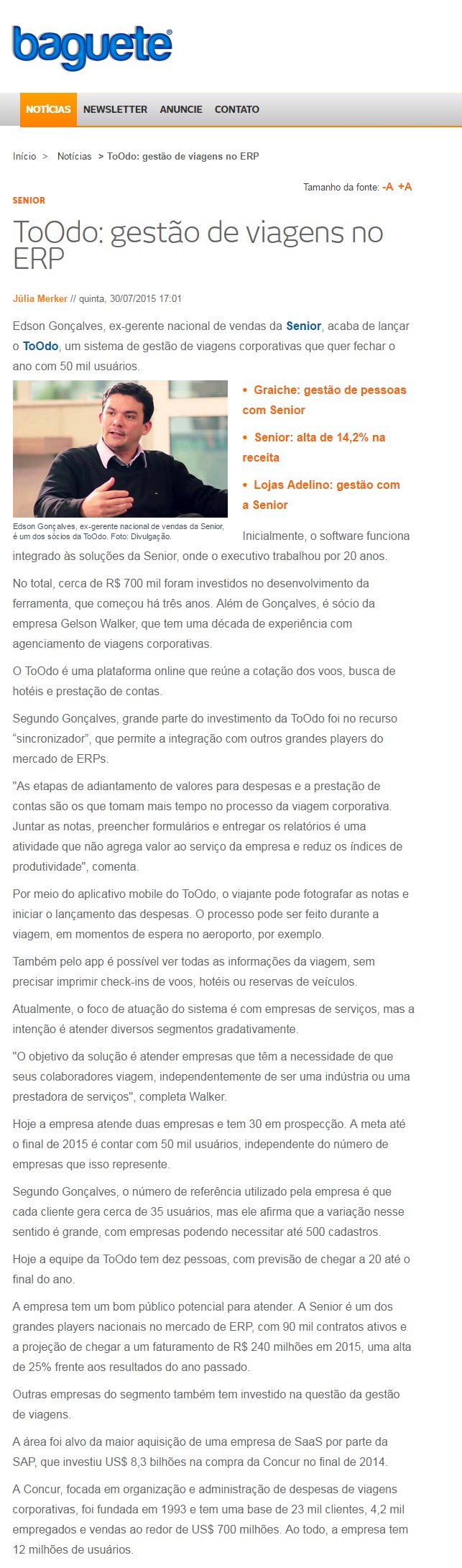 ToOdo: gestão de viagens no ERP