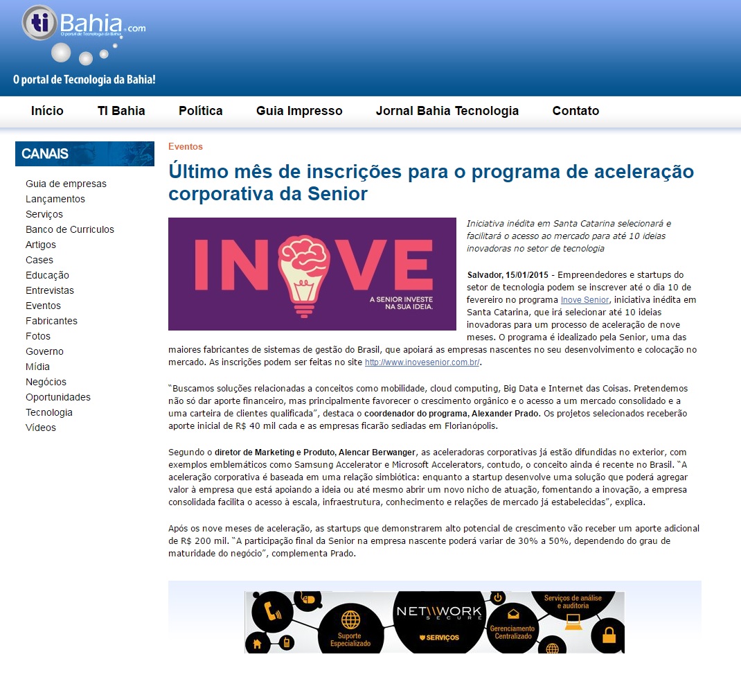 Último mês de inscrições para o programa de aceleração corporativa da Senior