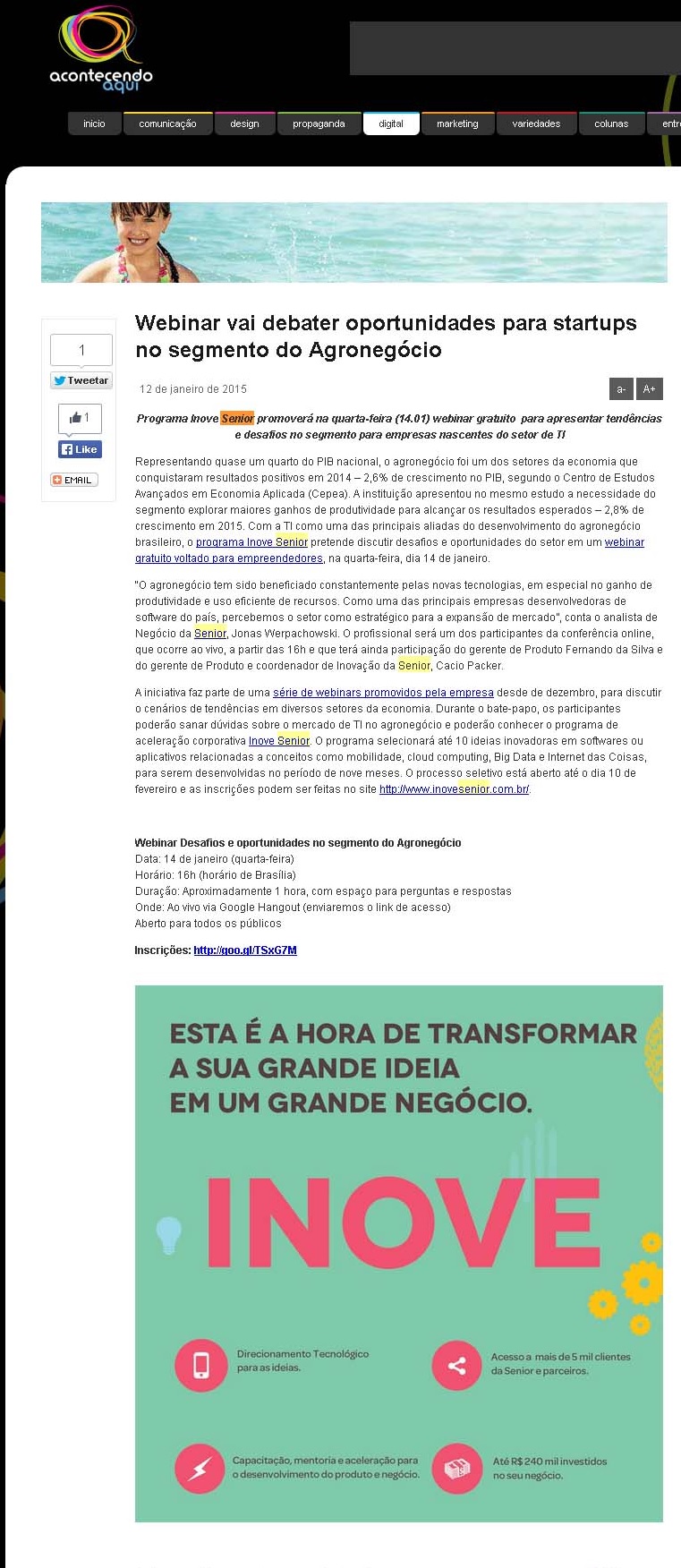 Webinar vai debater oportunidades para startups no segmento do Agronegócio