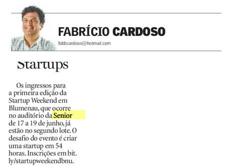 JORNAL DE SANTA CATARINA | Startups