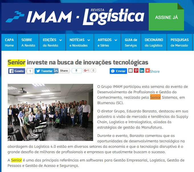 IMAM | Senior investe na busca de inovações tecnológicas