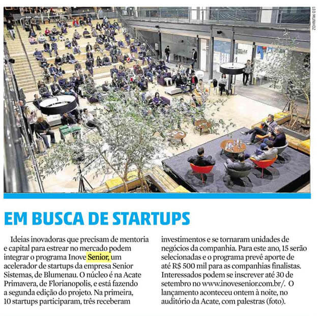 DIÁRIO CATARINENSE-RS | Em busca de Startups