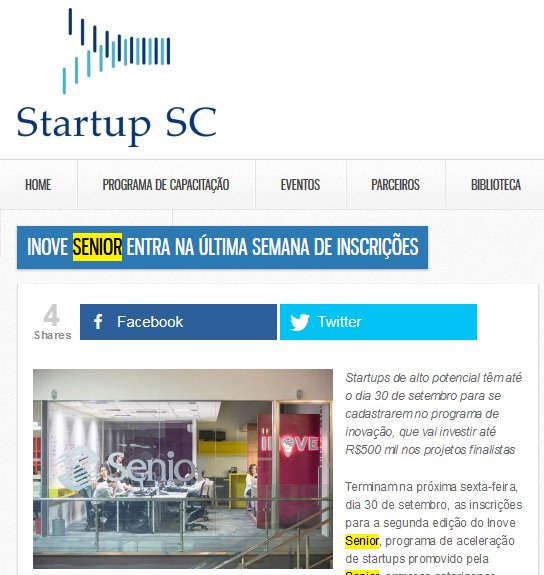 STARTUP SC | Inove Senior entra na última semana de inscrições.