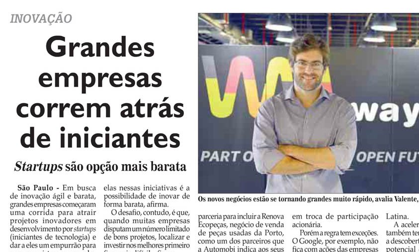 DIÁRIO DO COMÉRCIO-BH | Grandes empresas correm atrás de iniciantes.