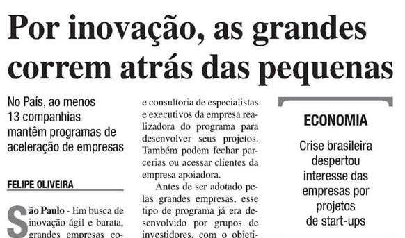 JORNAL DA CIDADE | Por inovação, as grandes correm atrás das pequenas
