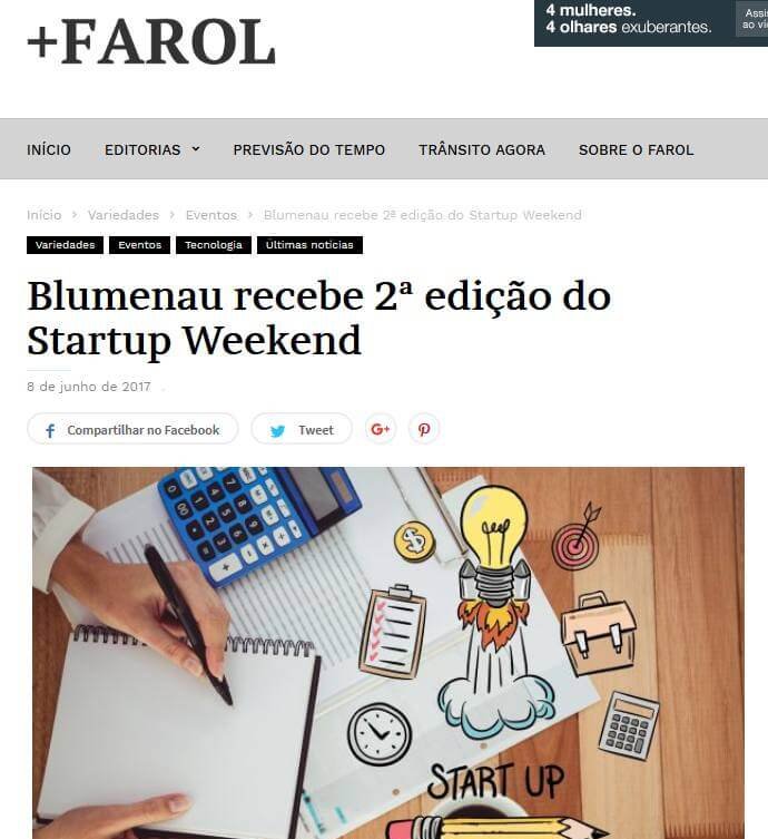 FAROL BLUMENAU | Blumenau recebe 2ª edição do Startup Weekend
