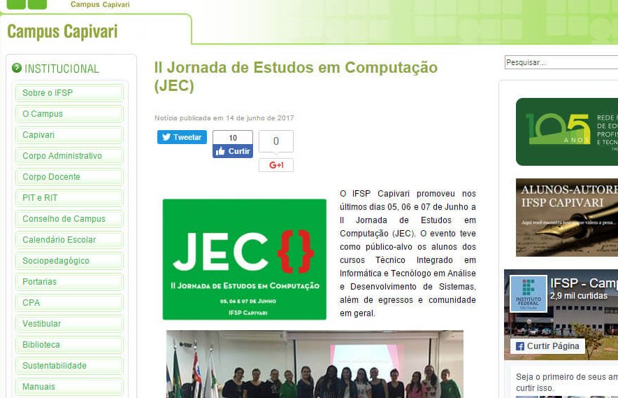 IFSO CPIVARI | II jornada de estudos em computação jec