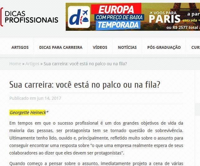 DICAS PROFISSIONAIS | Sua carreira: você está no palco ou na fila