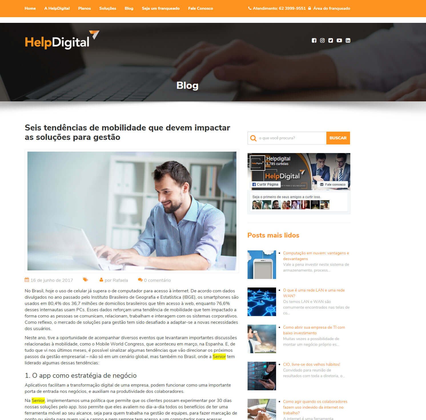 HELPDIGITAL | Seis tendências de mobilidade que devem impactar as soluções para gestão