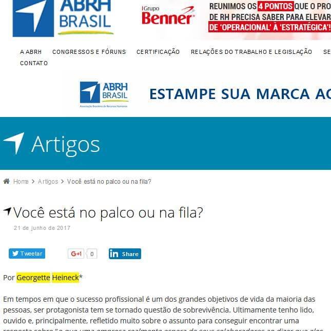 ABRH BRASIL | Você está no palco ou na fila