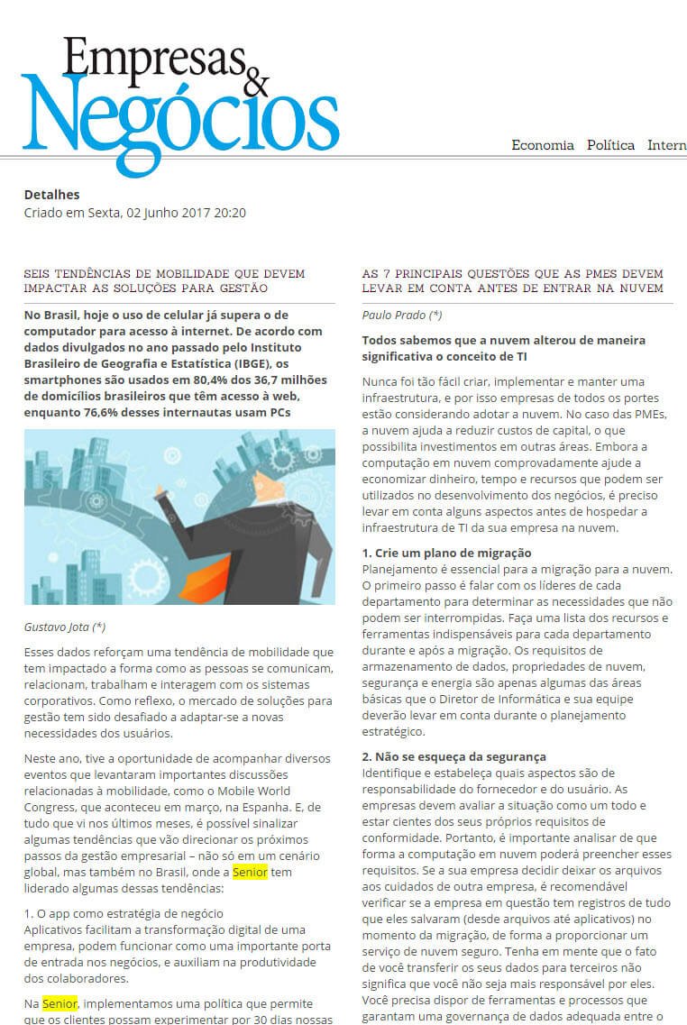 EMPRESAS & NEGÓCIOS | Seis tendências de mobilidade que devem impactar as soluções para gestão