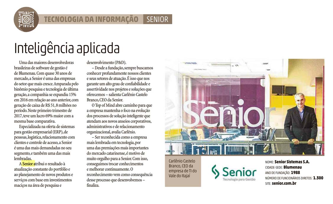 DIÁRIO CATARINENSE | Inteligência aplicada