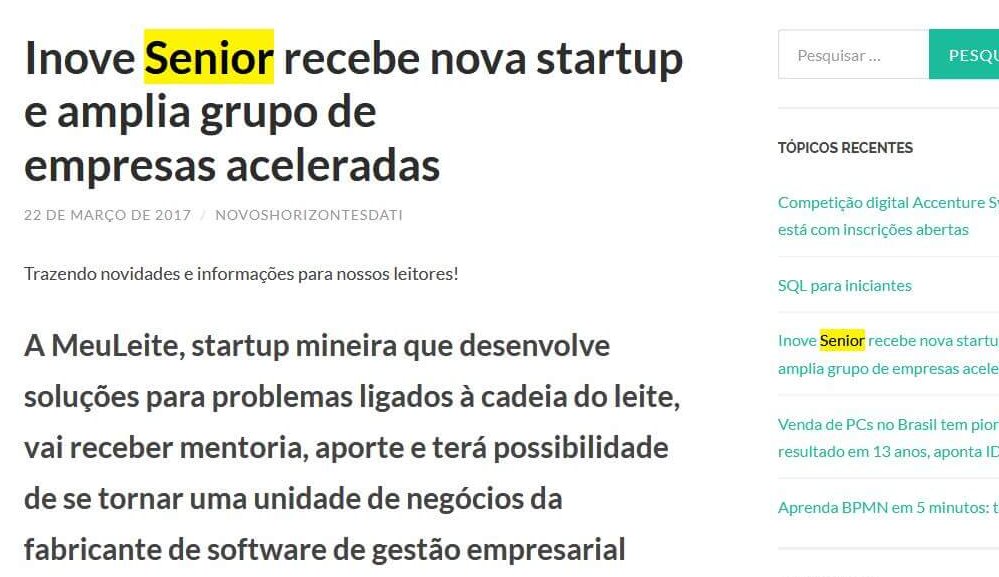 NOVOS HORIZONTES | Inove Senior recebe nova startup e amplia grupo de empresas aceleradas