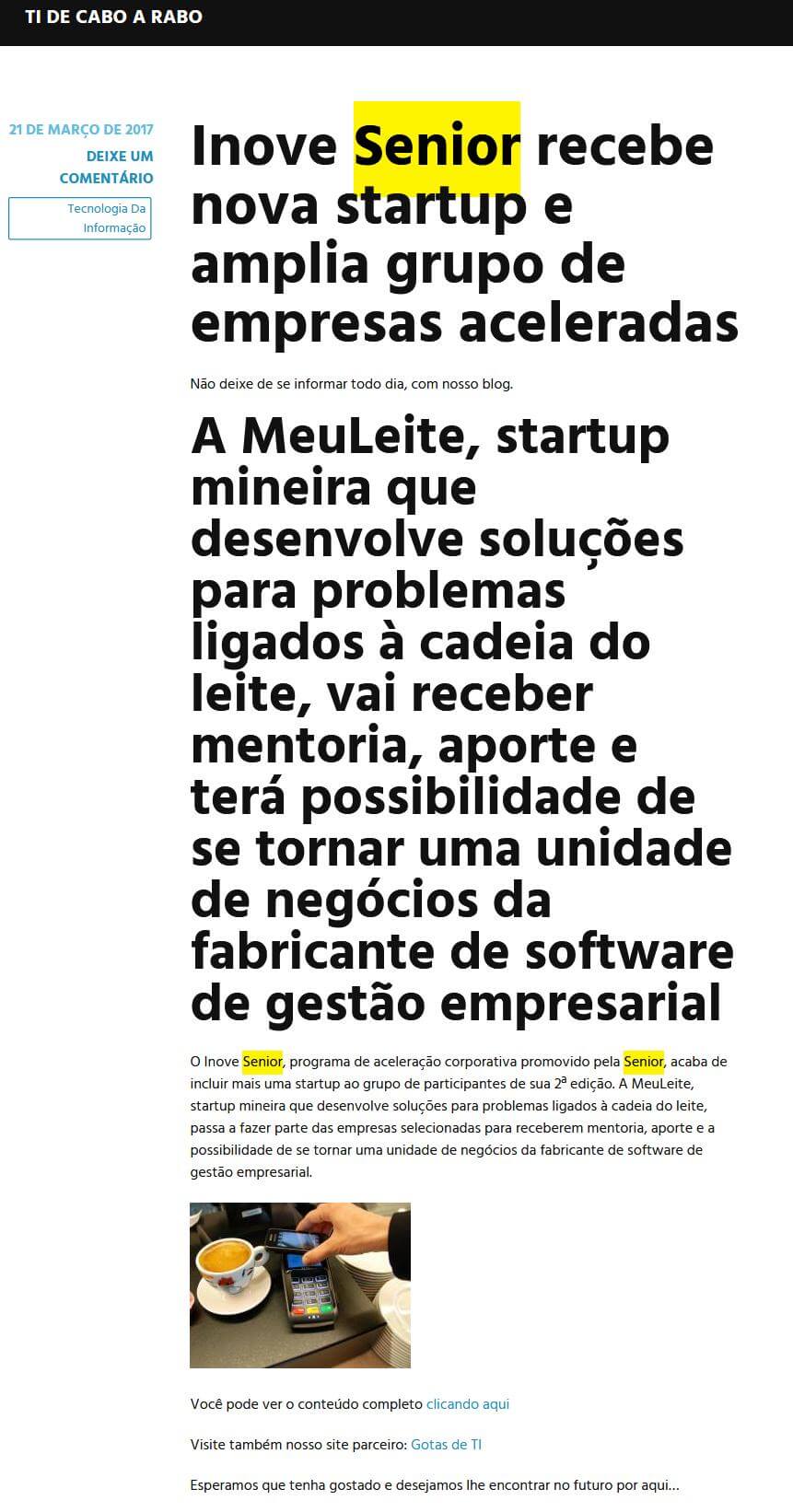 TECNO MUNDO NOVO | Inove Senior recebe nova startup e amplia grupo de empresas aceleradas