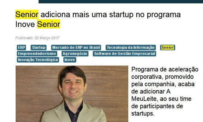 PORTAL ERP | Senior adiciona mais uma startup no programa inove Senior