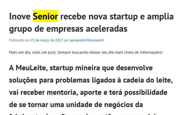 PENSANDO 24HS | Inove Senior recebe nova startup e amplia grupo de empresas aceleradas