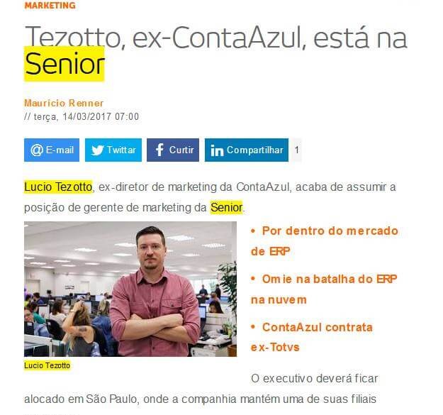 BAGUETE | Tezotto, ex-Contaazul, está na Senior.