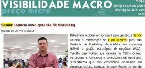 FOLHA BLU | Senior anuncia novo gerente de marketing