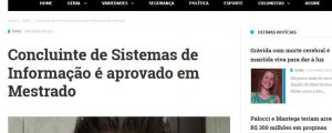EM FOCO | Concluinte de sistemas de informação é aprovado em mestrado