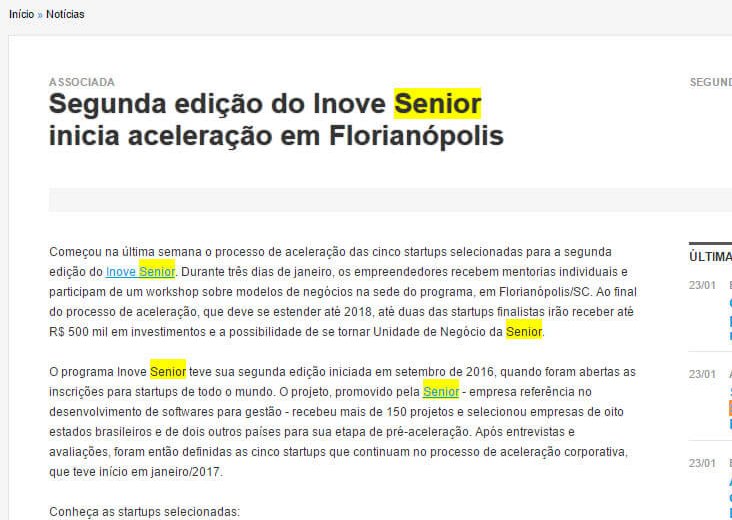 ACATE | Segunda edição do Inove Senior inicia aceleração em Florianópolis.