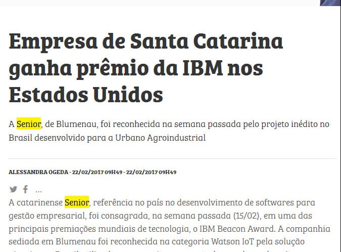 NOTÍCIAS DO DIA |  Empresas de Santa Catarina ganha prêmio da IBM nos Estados Unidos