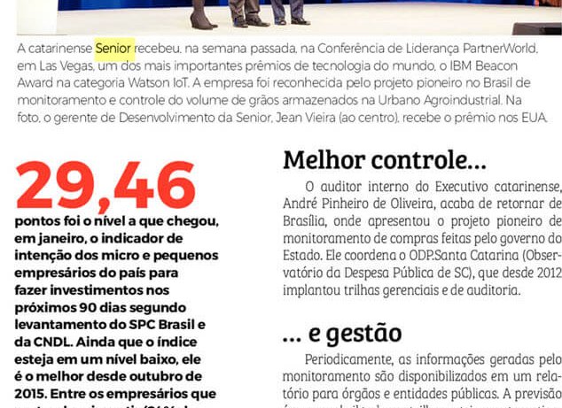 NOTÍCIAS DO DIA-FLORIANÓPOLIS | Premiada pela IBM