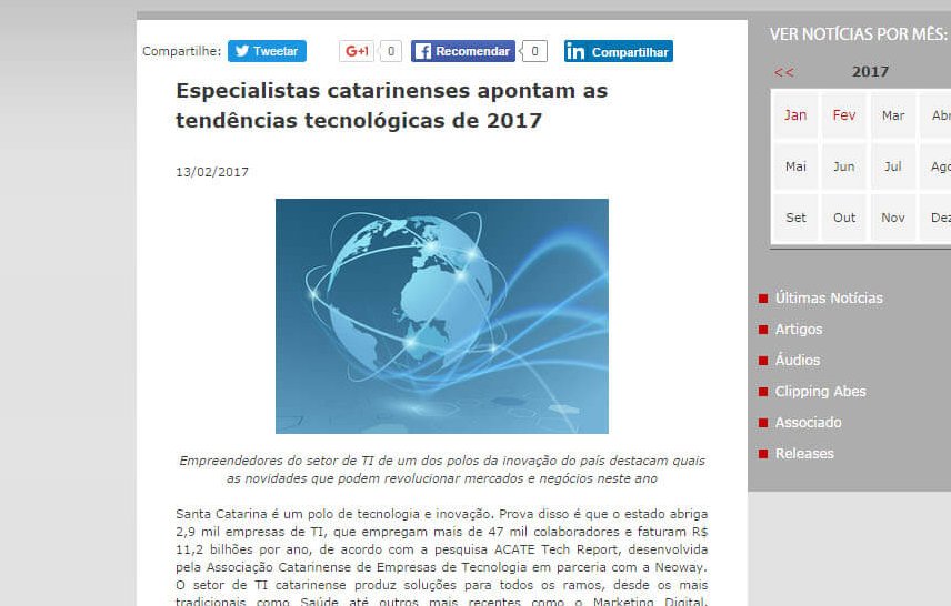 PORTAL ABES | Especialistas catarinenses apontam as tendências tecnológicas de 2017