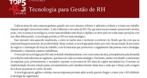 OS ELEITOS 2017 | Tecnologia para gestão de RH