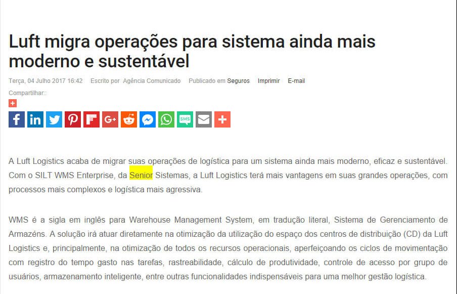 PORTAL SEGS | Luft migra operações para sistema ainda mais moderno e sustentável