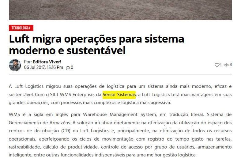 REVISTA CAMINHÕES | Luft migra operações para sistema moderno e sustentável