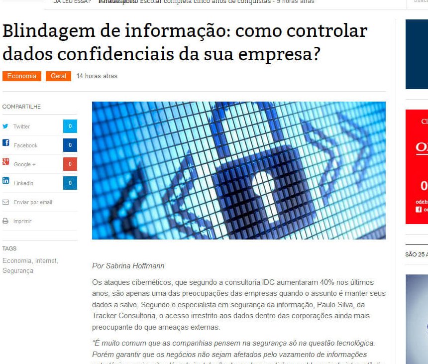 O BLUMENAUENSE | Blindagem de informação como controlar dados confidenciais da sua empresa