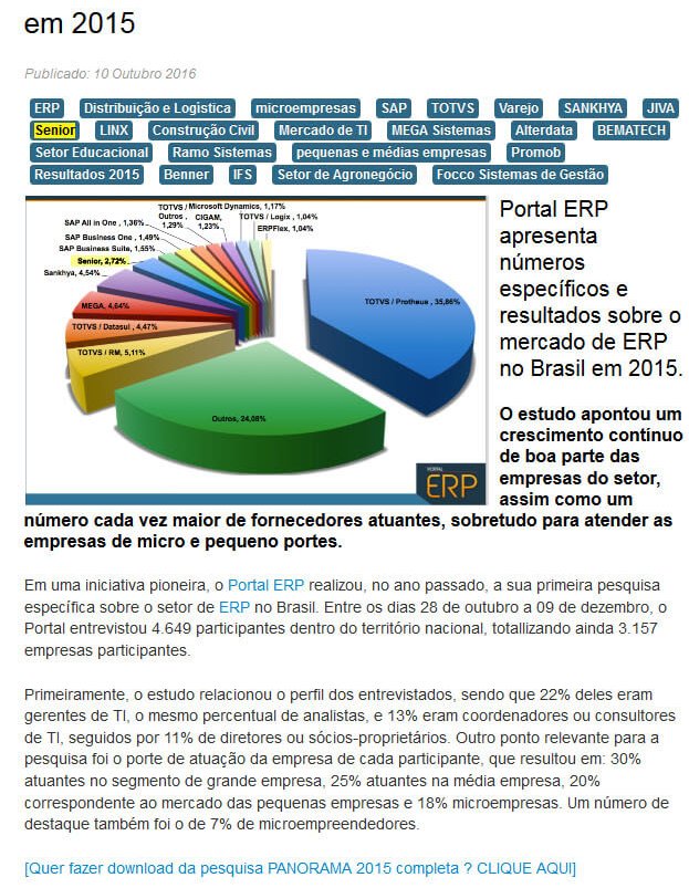 PORTAL ERP | Exclusivo panorama mercado de ERP no Brasil em 2015