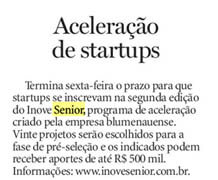 JORNAL DE SANTA CATARINA-SC  | Aceleração de Startups