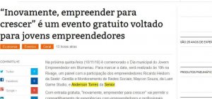 O BLUMENAUENSE | “Inovamente, empreender para crescer” é um evento gratuito voltado para jovens empreendedores