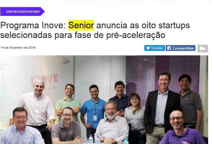 ACONTECENDO AQUI | Programa Inove: Senior anuncia as oito startups selecionadas para fase de pré-aceleração