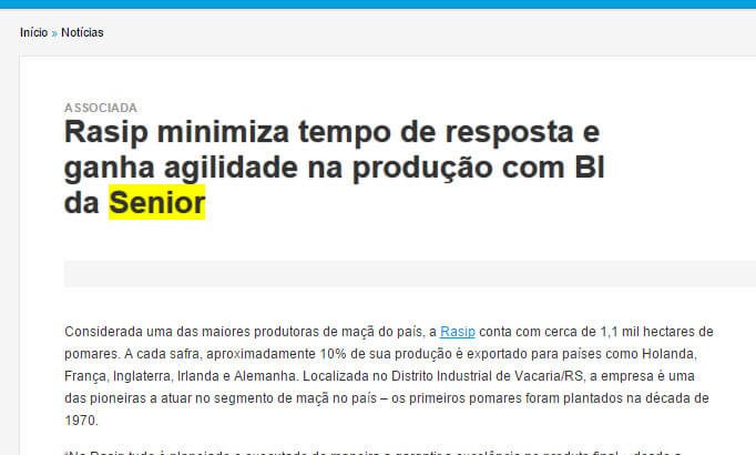 ACATE | Rasip minimiza tempo de resposta e ganha agilidade na produção com BI da Senior