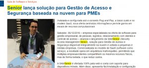 TI BAHIA | Senior lança solução para Gestão de Acesso e Segurança baseada na nuvem para PMEs