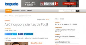 BAGUETE | A2c incorpora clientes da for.b